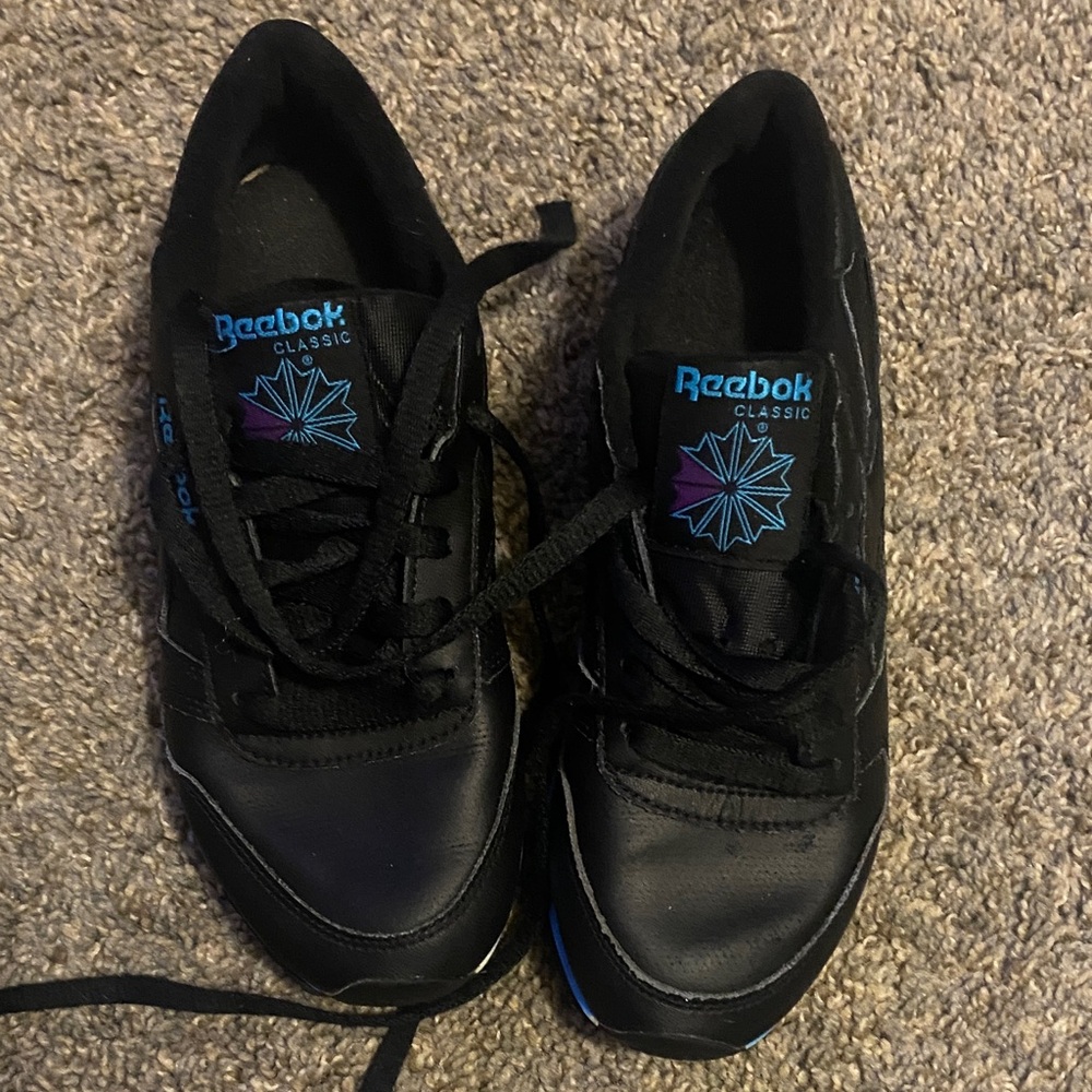 Reebok Classic Black and Blue Sneakers